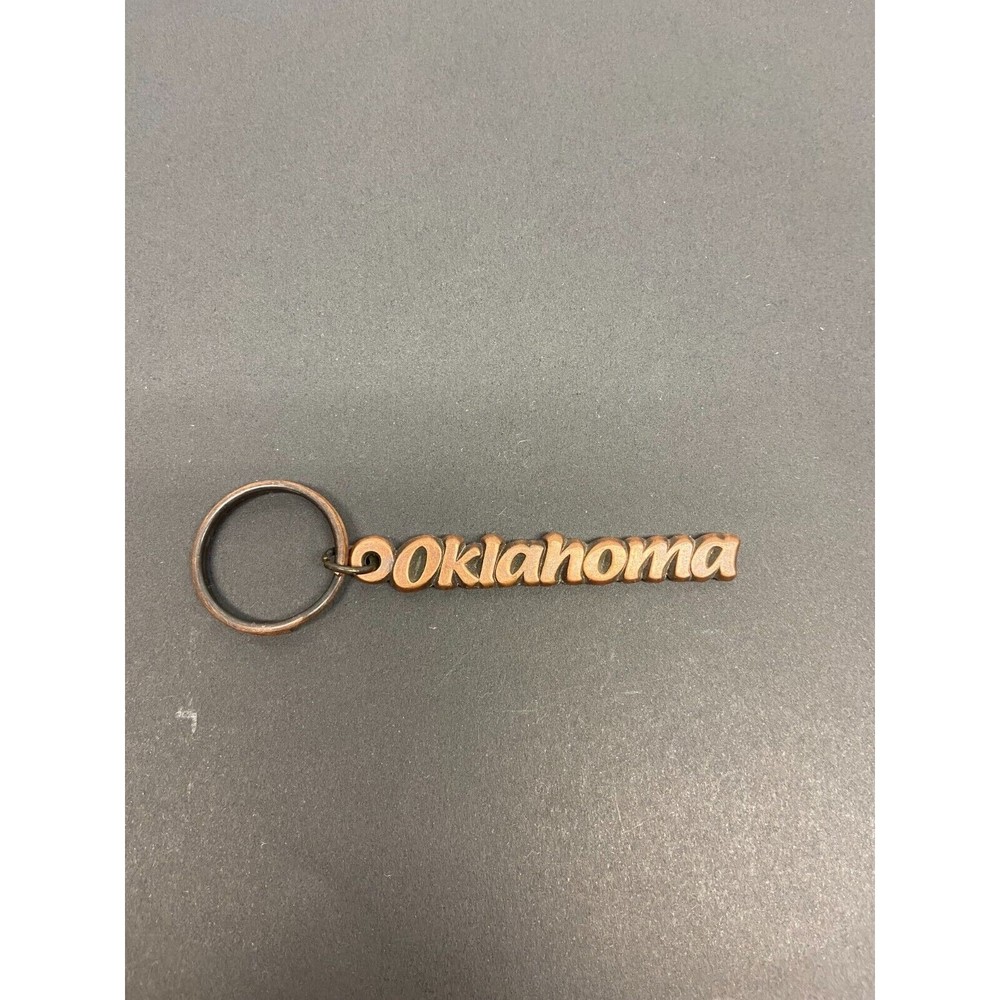 Vintage Oklahoma Metal Keychain Souvenir